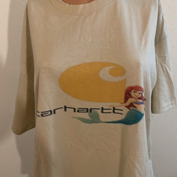 Gildan Custom Made Crew T-Shirt  Little Mermaid Carhartt Print New XL - Picture 7 of 17